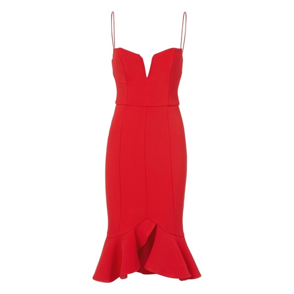 NICHOLAS Dresses & Skirts - NICHOLAS red flip hem bra dress